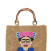 Frida Kahlo Χρυσή Γυναικεία Τσάντα Με Χάντρες Alex Max