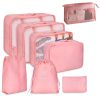 Set of 8 Ροζ Θήκες Οργάνωσης Βαλίτσας Packing Cubes