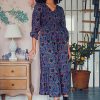 Amberley Stars Shirred Φόρεμα Midi Dress Sugarhill