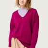 Φούξια V-Neck Sweater Πλεκτό Πουλόβερ Compania Fantastica