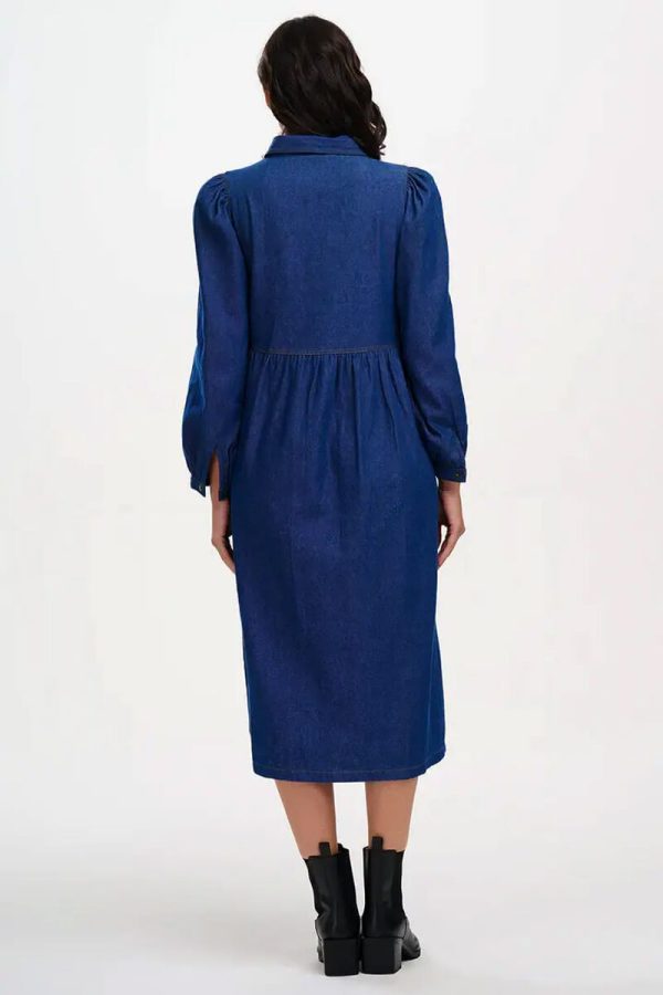 Kirsty Τζιν Φόρεμα Midi Smock Dress Sugarhill