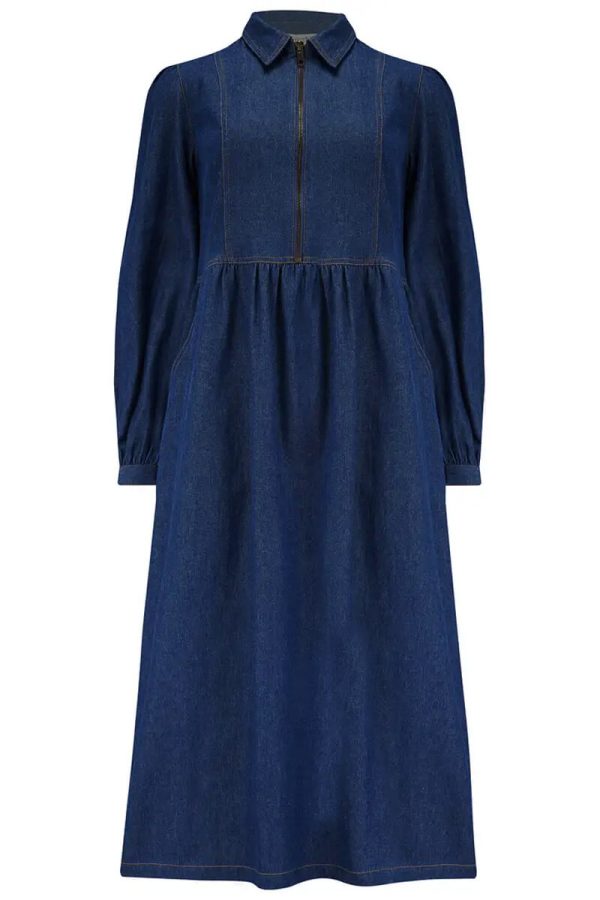 Kirsty Τζιν Φόρεμα Midi Smock Dress Sugarhill